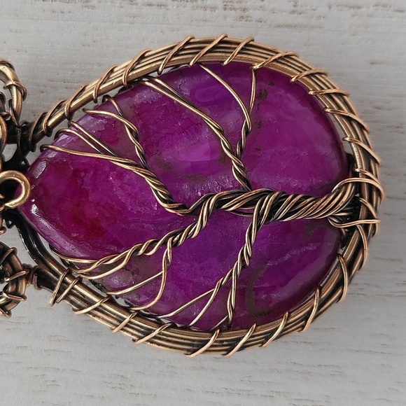 930- Tree Of Life Natural Stone Handmade Necklace NWT - Picture 3 of 6